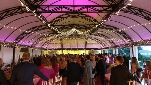 Guests enjoying a birthday celebration with Audio Elite's DJ, sound, and lighting services in full effect