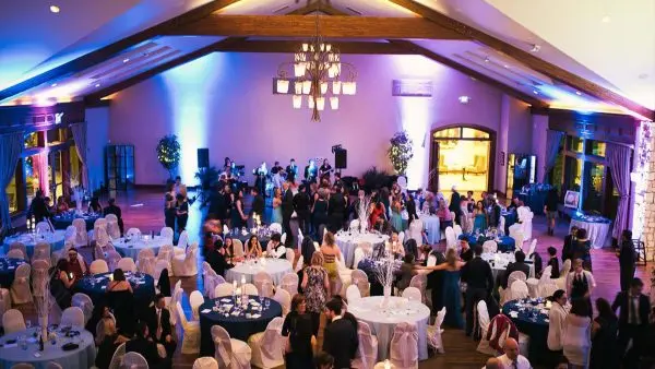 Elegant wedding reception with professional DJ, sound and lighting services provided by Audio Elite